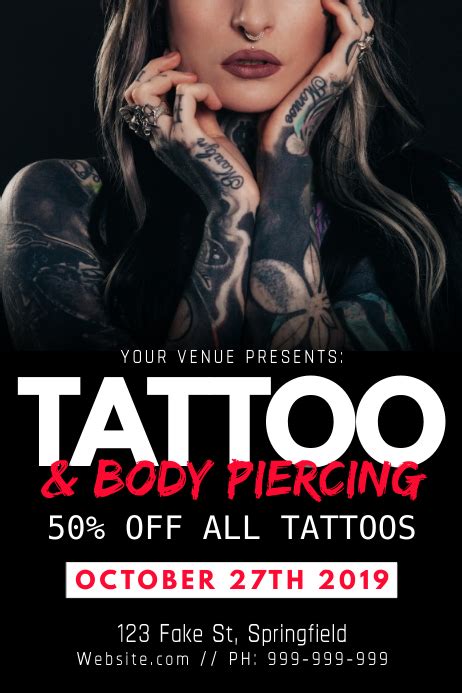 poster tattoo|Tattoo Poster Templates 